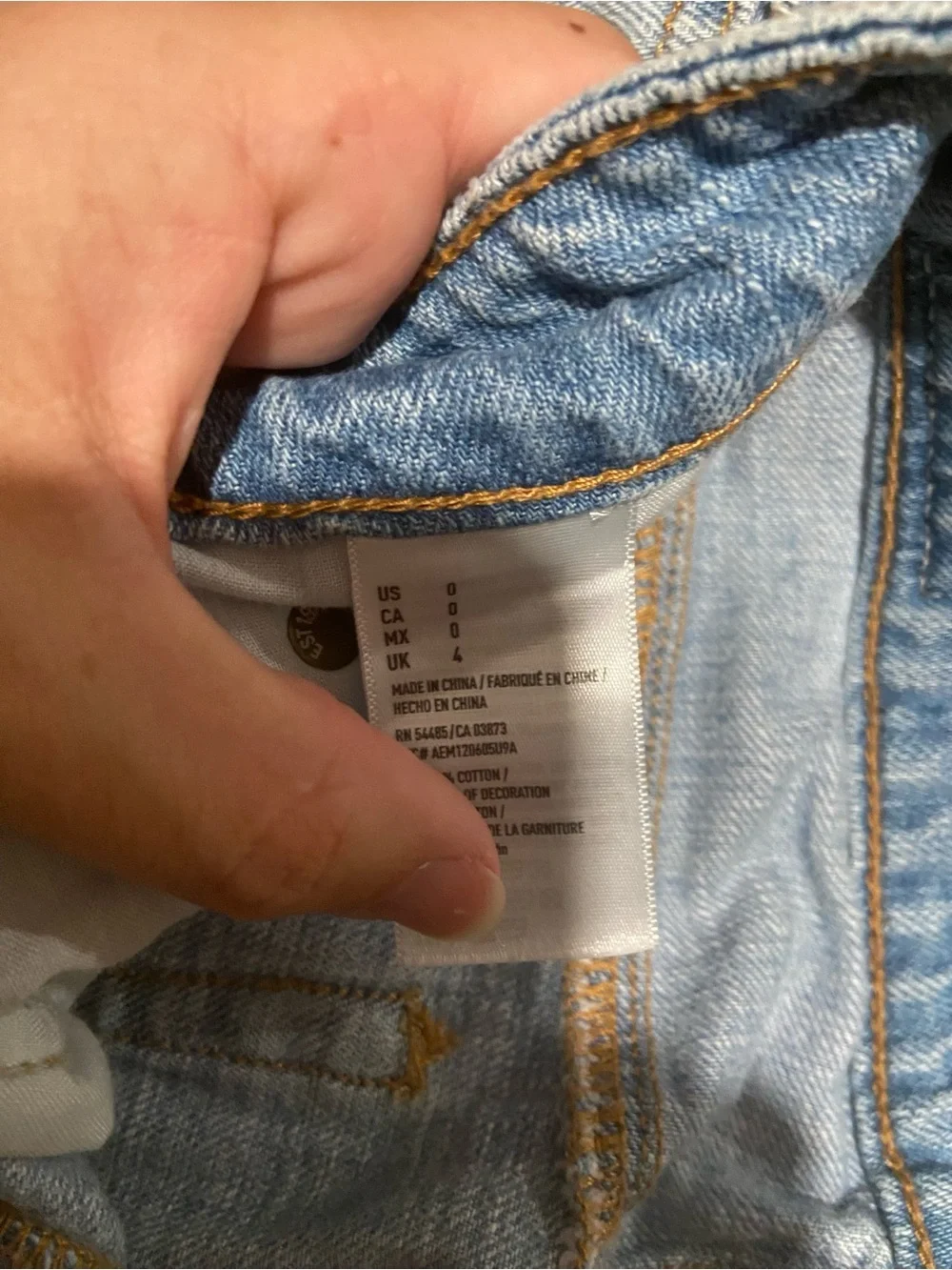 American Eagle Outfitters Light Blue Distressed Denim Shorts
